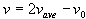 Contant acceleration equation solving for final velocity. Final velocity equals two time average velocity subtracted initial velocity