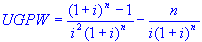 uniform gradient present worth equation