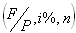 single payment compound amount symbol