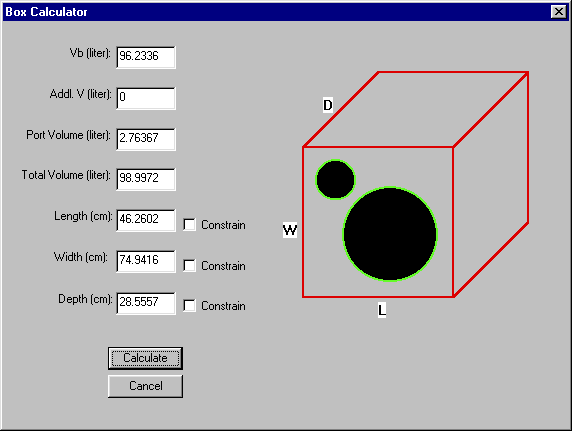 Re Audio Box Calculator